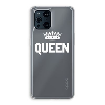 Queen zwart: Oppo Find X3 Transparant Hoesje