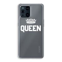 Queen zwart: Oppo Find X3 Transparant Hoesje