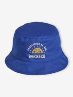 Omkeerbare hoed voor jongensbaby Mexico koningsblauw