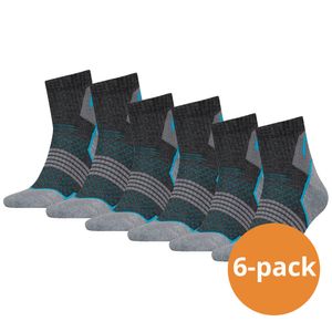 HEAD Hiking Quarter sokken 6-pack Unisex Grey/blue-43/46