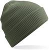 Beechfield CB52N Organic Cotton Waffle Beanie - Olive Green - One Size