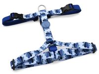 Morso hondentuig h-tuig gerecycled splash blauw - thumbnail