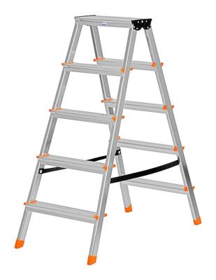 Krause Dopplo Dubbelzijdige trapladder Zilver