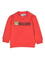 Moschino Kids sweat en coton à logo imprimé - Rouge - thumbnail