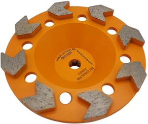 Spero Grof arrow diamant komslijpschijf | Ø125mm | coating, lijm, asbest & bitumen | M14 | H=40mm | TBV SPHS1001B-PR - ARW125M40