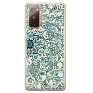 Samsung Galaxy S20 FE siliconen hoesje - Mandala blauw