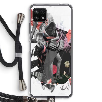 Dissimulation du réel: Samsung Galaxy A22 5G Transparant Hoesje met koord