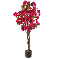 Kunstboom met Bloemen 120 cm Kunstplant in Pot Kunstmatige Bougainvillea Boom Nep Potplant Kunstplanten voor Binnen Buiten