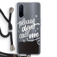 Don't call: OnePlus Nord CE 5G Transparant Hoesje met koord