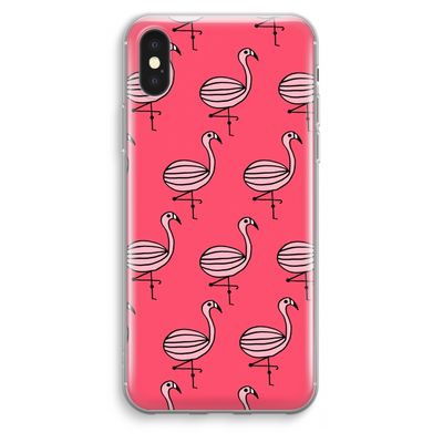 Flamingo: iPhone XS Max Transparant Hoesje