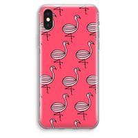 Flamingo: iPhone XS Max Transparant Hoesje