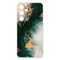 TPU Siliconen Hoesje voor Samsung Galaxy S24 FE Marmer Groen