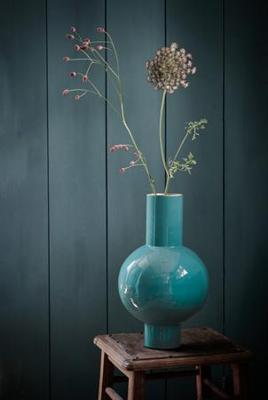 Pip Studio Vaas Metaal Medium Donkergroen 24x40cm