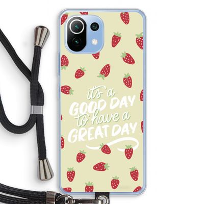 Don't forget to have a great day: Xiaomi Mi 11 Lite Transparant Hoesje met koord