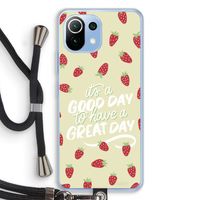 Don't forget to have a great day: Xiaomi Mi 11 Lite Transparant Hoesje met koord
