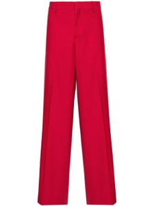 Moschino pantalon de costume à taille haute - Rouge