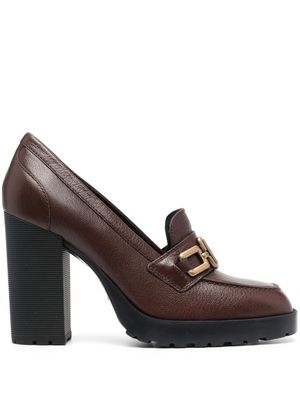 Hogan mocassins H623 85 mm à talon - Marron