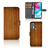 Motorola Moto G60s | Book Style Case | Donker Hout