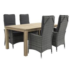 VDG Timber organic grey|Rome grey 170 cm. tuinset - 5-delig