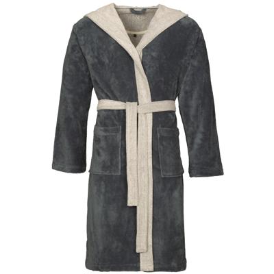 Vossen Vossen Badjas Poppy flanell/light grey M
