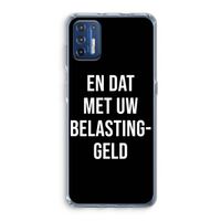 Belastinggeld - Zwart: Motorola Moto G9 Plus Transparant Hoesje