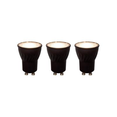 Lucide MR11 * 3 - Led lamp - Ø 3,5 cm - LED Dimb. - GU10 (MR11) - 3x3,8W 2700K - Zwart - Set van 3