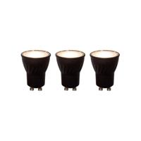 Lucide MR11 * 3 - Led lamp - Ø 3,5 cm - LED Dimb. - GU10 (MR11) - 3x3,8W 2700K - Zwart - Set van 3