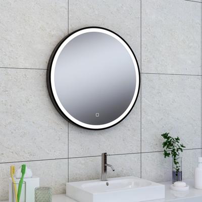 Wiesbaden Maro spiegel 60cm rond + Led matzwart