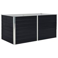 The Living Store Verhoogd Tuinbed - Gegalvaniseerd Staal - 160 x 80 x 45 cm - Antraciet