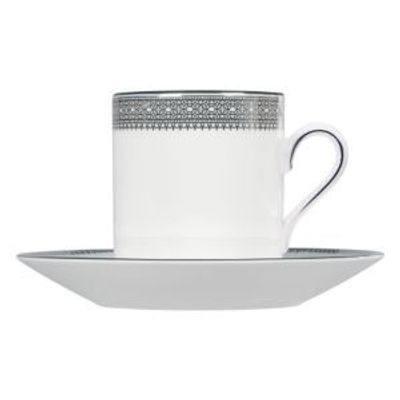 WEDGWOOD - Vera Wang Lace Platinum - Espressokop&schotel 0,08l