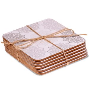 Mandala Onderzetters Grijs (Set van 6)