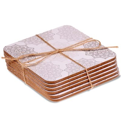 Mandala Onderzetters Grijs (Set van 6)