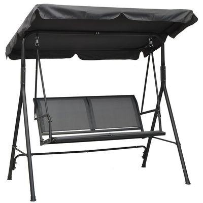 Viking Choice 2-zits tuin- en balkonschommel 140x110x153cm grijs Viking Choice 2-zits tuin- en balkonschommel 140x110x153cm grijs