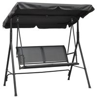 Viking Choice  2-zits tuin- en balkonschommel 140x110x153cm grijs - thumbnail