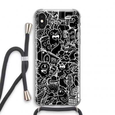 Vexx Black City : iPhone XS Transparant Hoesje met koord