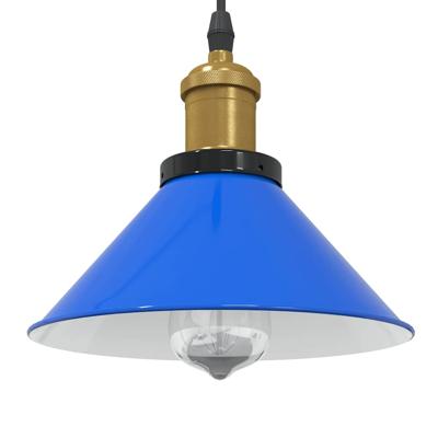 Hanglamp in hoogte verstelbaar E27 22 cm metaal donkerblauw