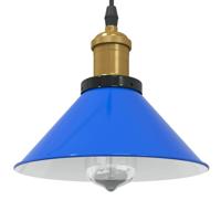 Hanglamp in hoogte verstelbaar E27 22 cm metaal donkerblauw