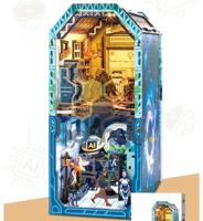 PlayfulMario AI World Boekensteun DIY Houten Bouwpakket met LED lamp 263 Onderdelen Modelbouw