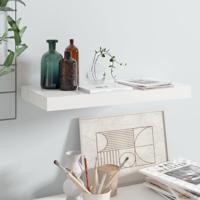Wandschap zwevend 50x23x3,8 cm MDF hoogglans wit
