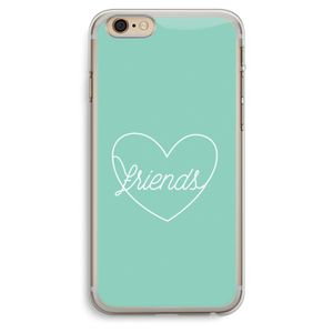 Friends heart pastel: iPhone 6 Plus / 6S Plus Transparant Hoesje