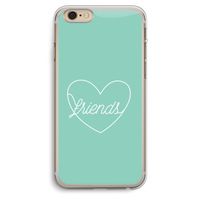 Friends heart pastel: iPhone 6 Plus / 6S Plus Transparant Hoesje