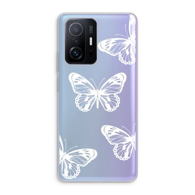White butterfly: Xiaomi 11T Transparant Hoesje