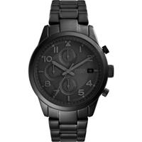 Horlogeband Fossil FS5154 Roestvrij staal (RVS) Zwart 22mm - thumbnail