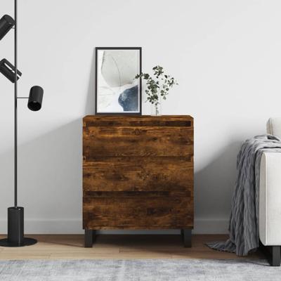 Dressoir 60x35x70 cm bewerkt hout gerookt eikenkleurig