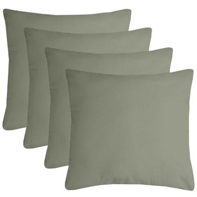 Stof Textile sierkussen Nelson - 4x - groen - 60 x 60 cm - bank kussens - polyester