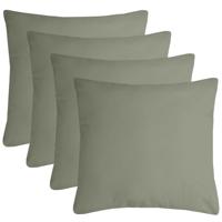 Stof Textile sierkussen Nelson - 4x - groen - 60 x 60 cm - bank kussens - polyester