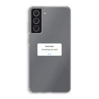 Reminder: Samsung Galaxy S21 FE Transparant Hoesje