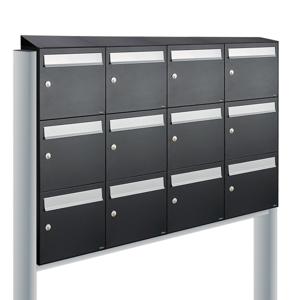 Allux Flow Set 4-Breed, 3-Hoog Met Dak Op Statief Zwart - 40040070_4x3ds