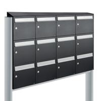 Allux Flow Set 4-Breed, 3-Hoog Met Dak Op Statief Zwart - 40040070_4x3ds