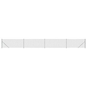 The Living Store Gaashek - 1.1 x 10 m (H x L) - zilver - gegalvaniseerd staal met PVC-coating